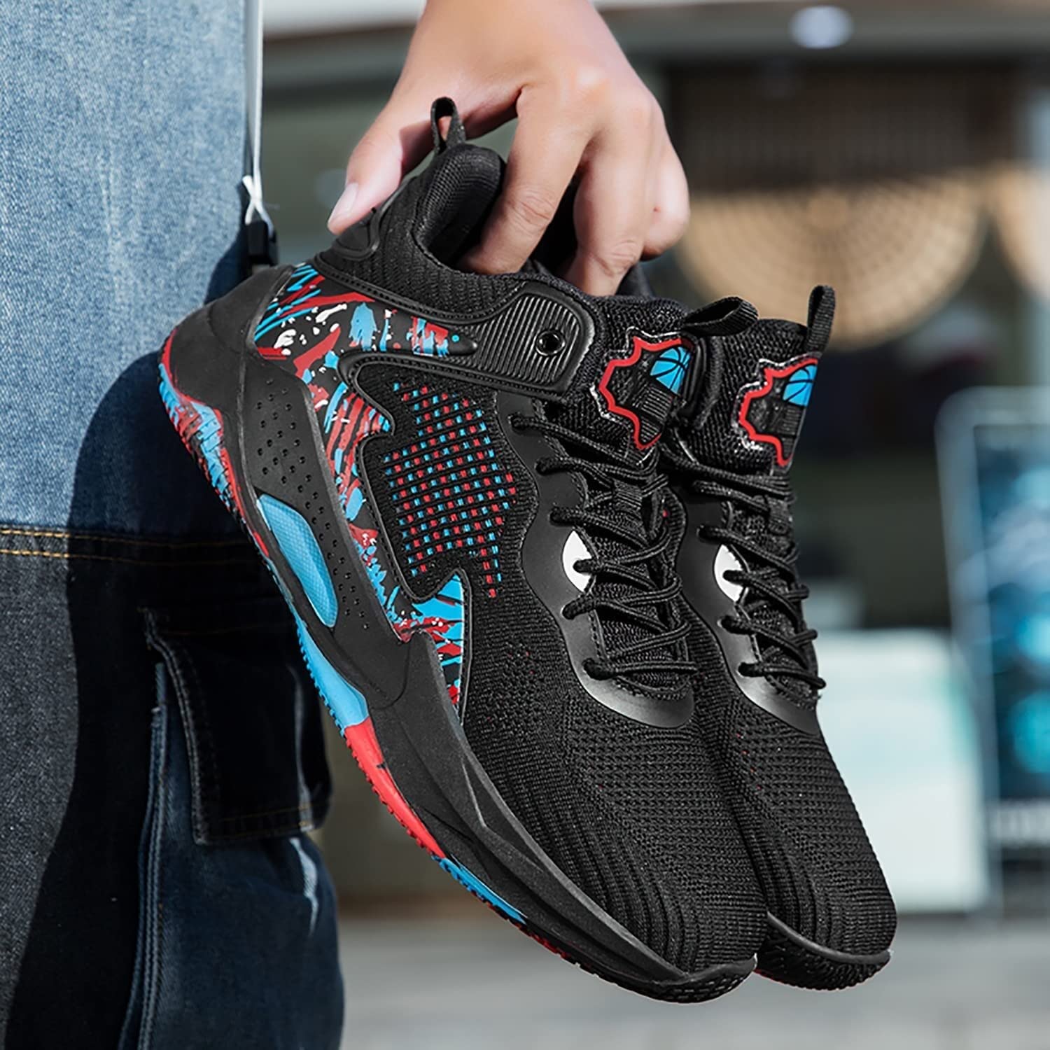 Basket homme - chaussures de basket - ball antidérapantes confortables baskets - bleu LittleCat