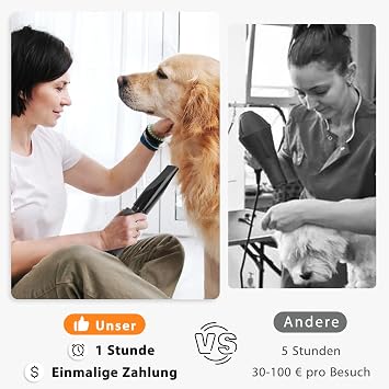 Dog Hair Dryer Blower Very Quiet 3000 W Adjustable Speed with Heating