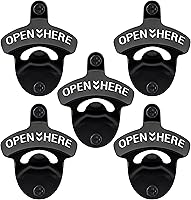 Vista 25 de abridor de botellas de cerveza de bronce antiguo, montaje en pared, estilo antiguo, abridor de tapas de botellas, montado en poste, acero inoxidable