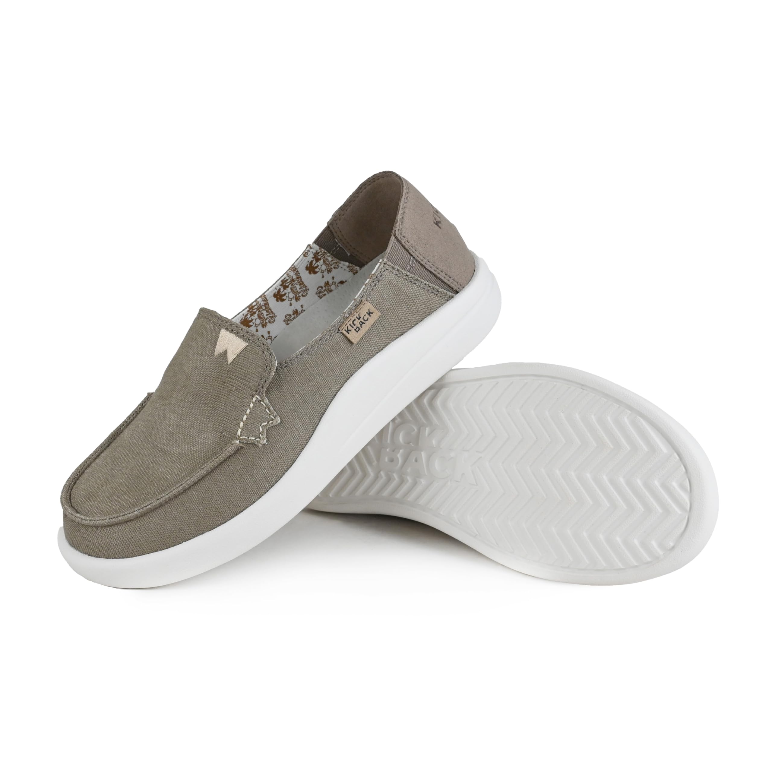 Kickback Mocassino Rizzo da Donna Scarpa Slip on Moc Toe Leggera - Look Rilassato per Tutto Il Giorno - Ortopedia in Schiuma Foderata in Pelle - Estate Casual