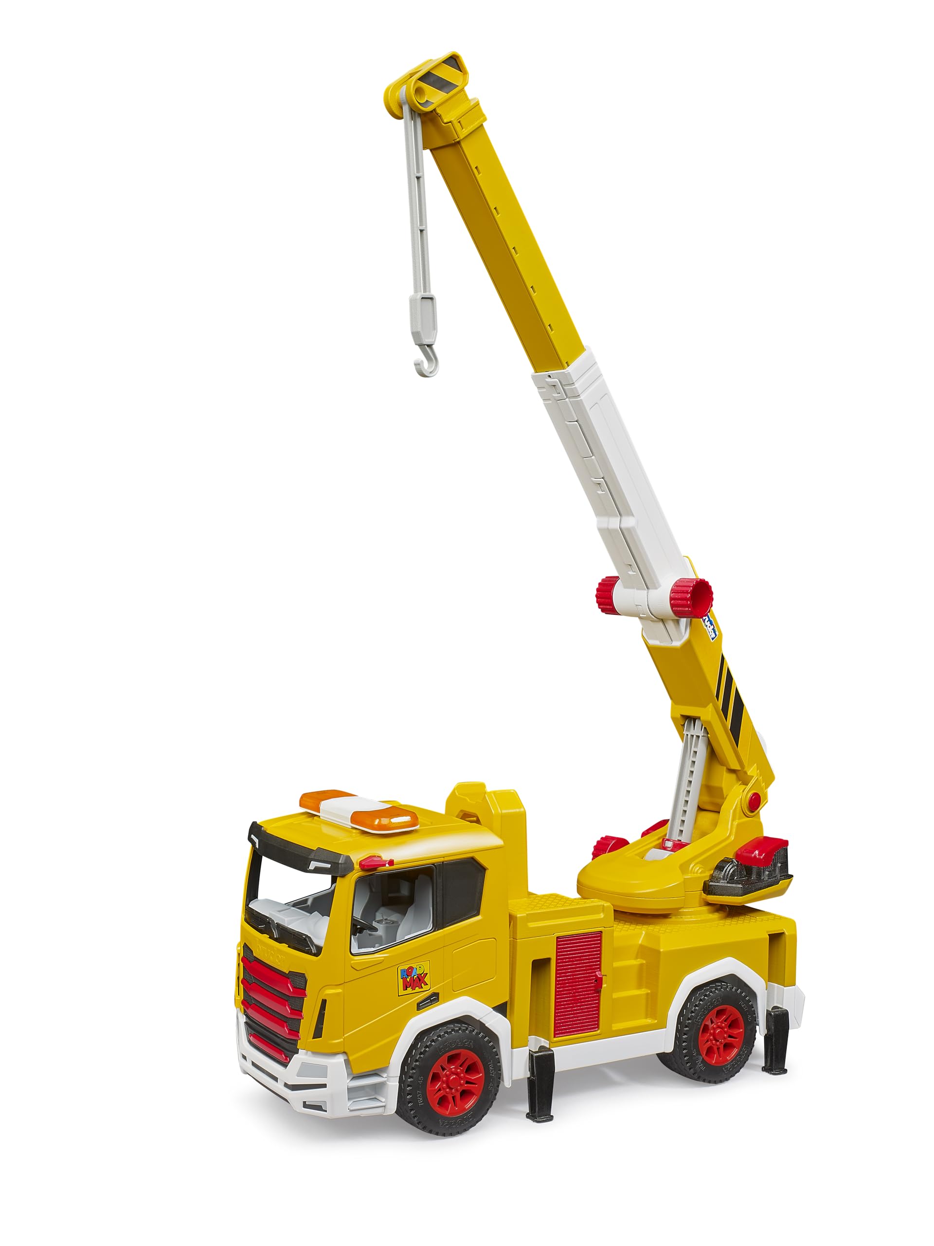 Bruder 03471 - Roadmax camión grúa - Vehículos para niños, camión, vehículo de construcción, Obra, Juguete a Partir de 2 años