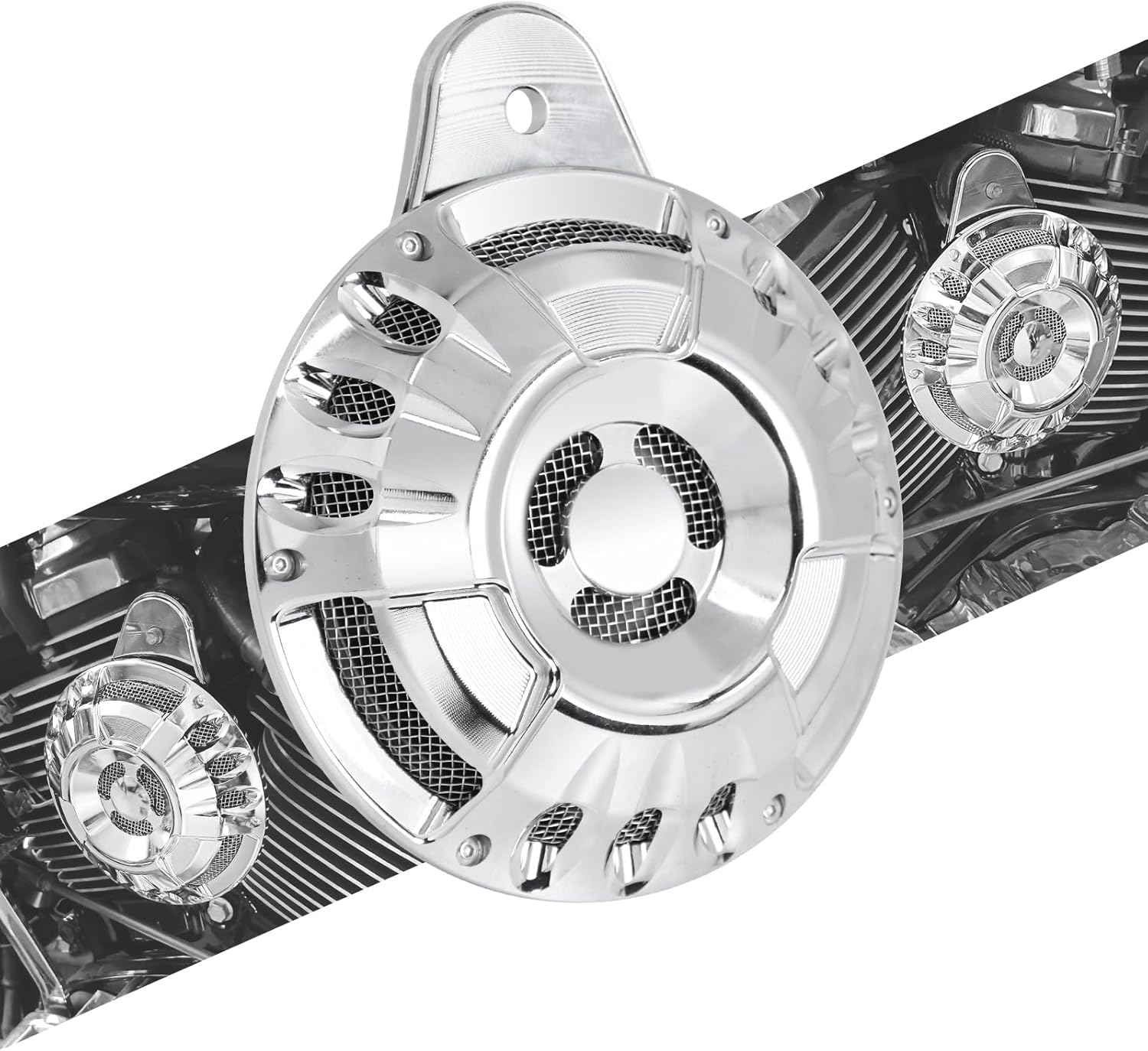 Motorcyle Horn Cover CNC Fit for Harley Touring Big Twin Cam 1991-2024 Sportster XL 883 1200 2007-2024 Chrome