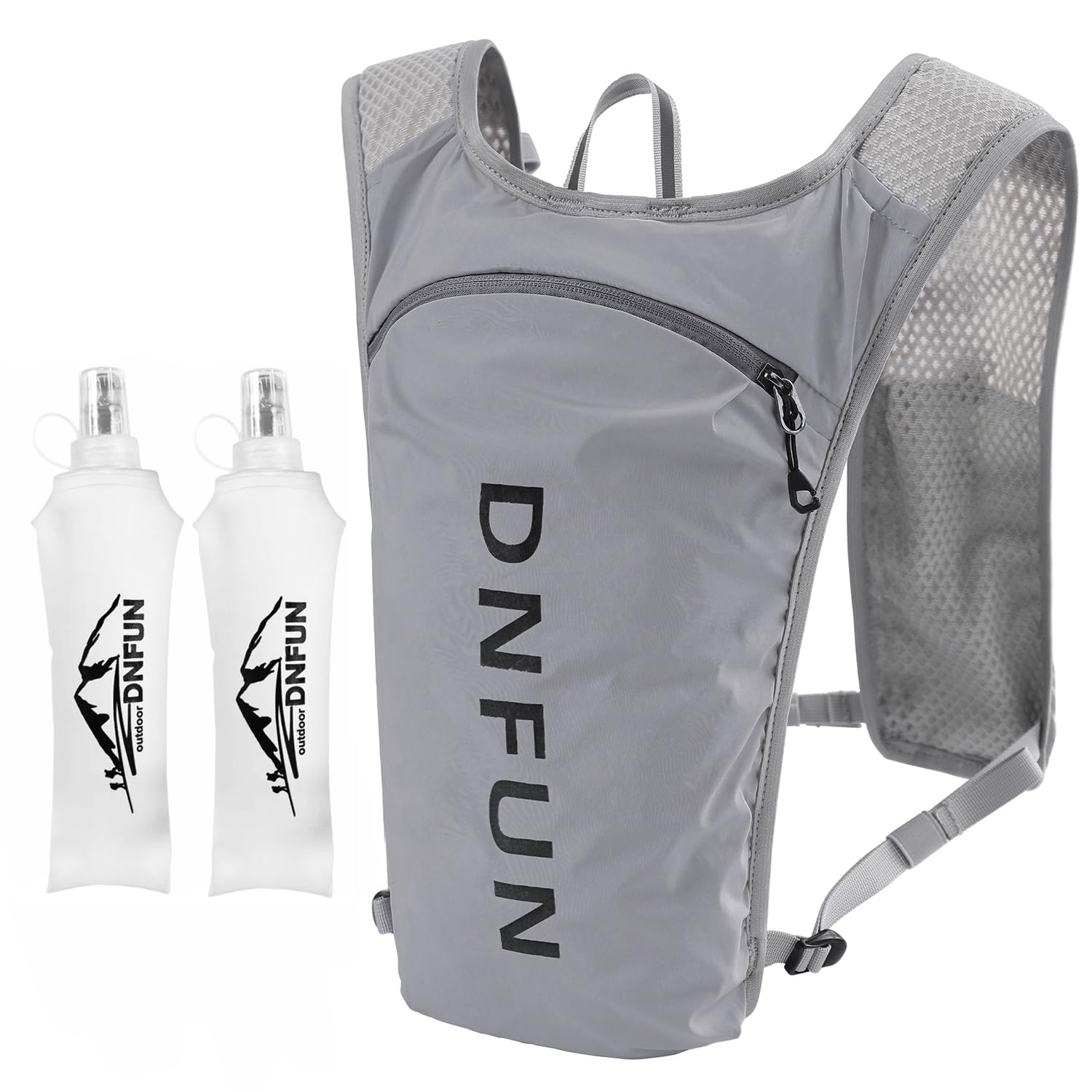 DNFUN Laufweste Damen Herren,verstellbare Trinkweste mit 1.5L Trinkflasche,5L Running Vest Trinkrucksack für Laufen,Jogging