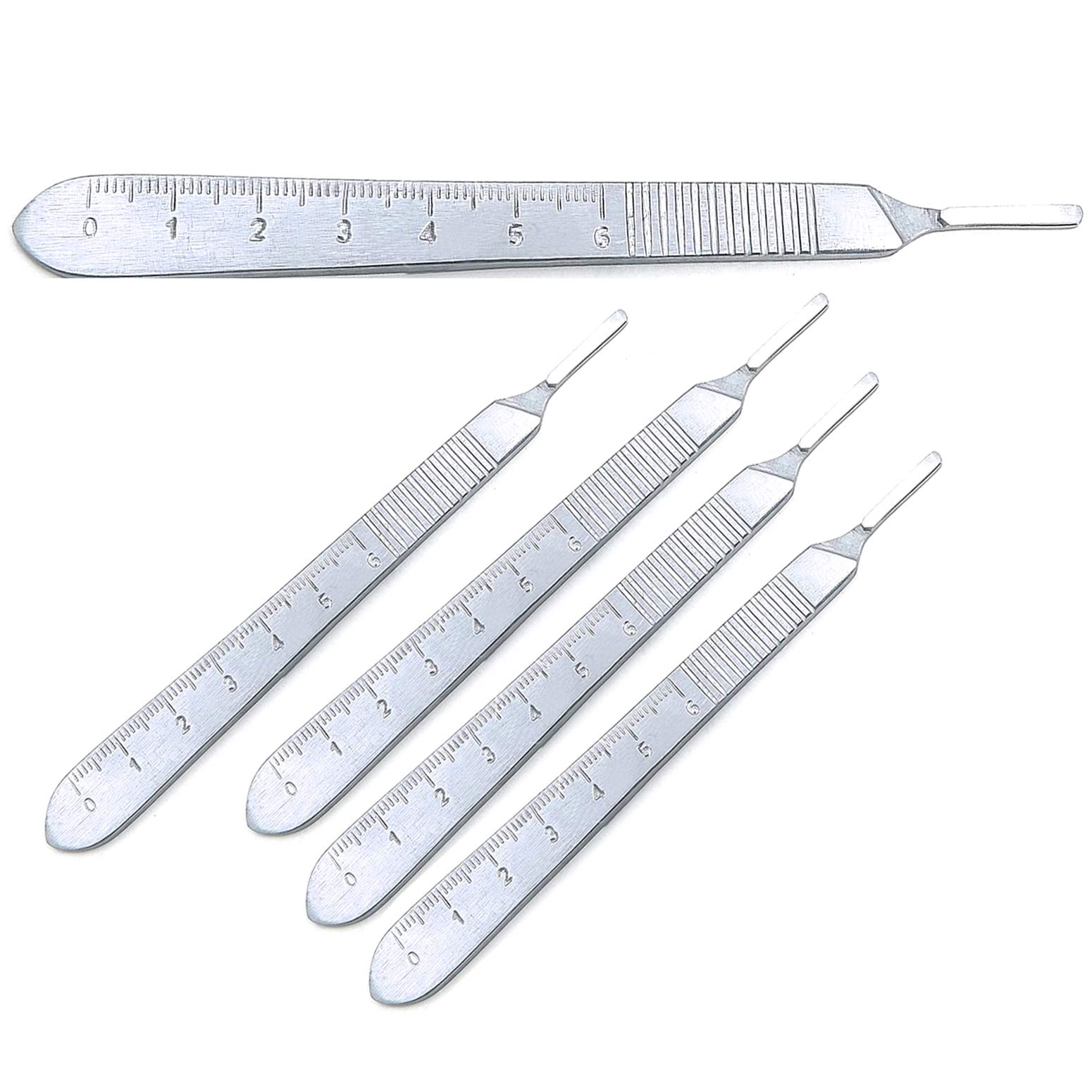AAProTools 5 pcs Scalpel Handle with Scales #3 Dental Veterinary - Blade #10 to 16