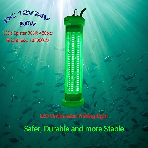 Miniatura 25 de Luz de pesca submarina 12 V 15000 LM 110 V 35000 LM verde, blanco, azul, amarillo, LED sumergible barco nocturno impermeable IP68 en agua dulce