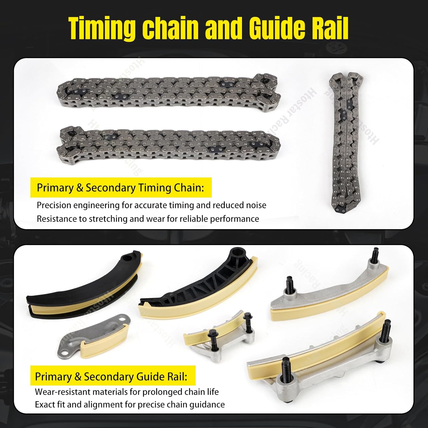 Engine Timing Chain Kit 2007-2022 Compatible with Buick Cadillac Chevrolet GMC Pontiac Saab Saturn Suzuki Acadia Traverse Enclave Caprice Equinox Camaro 2.8 3.0 3.2 3.6 Replace 9-0753S - Image 3