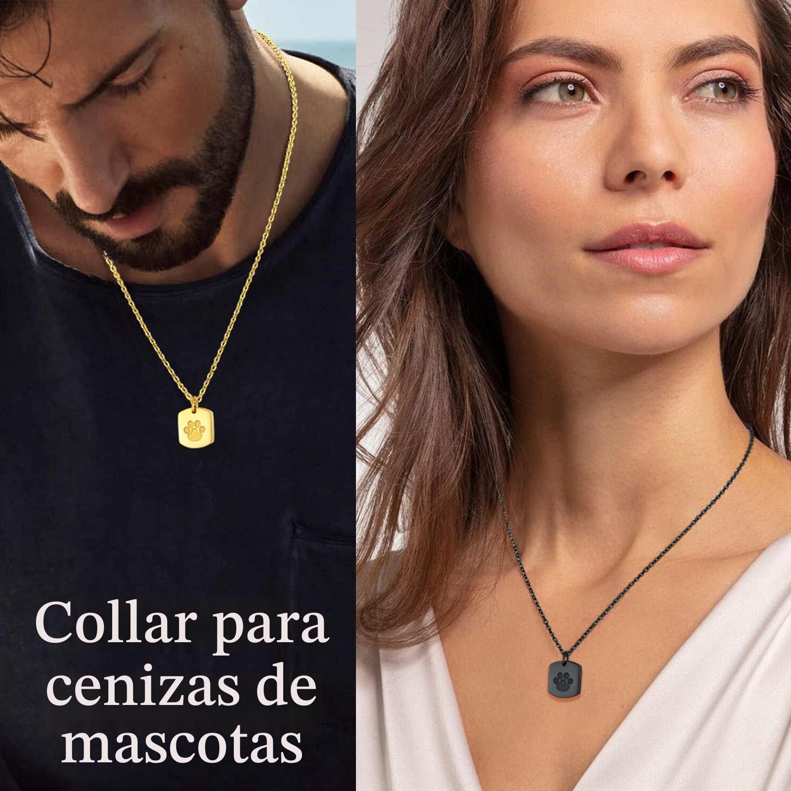 FindChic Collar Colgante para Cenizas de Acero Inoxidable Colgante para Cenizas Humanas Mascota Joyas de Cremación