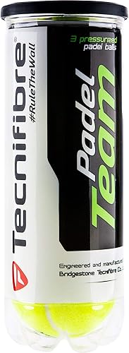 Tecnifibre Pelotas de Padel Team, 3 Pelotas, Amarillo