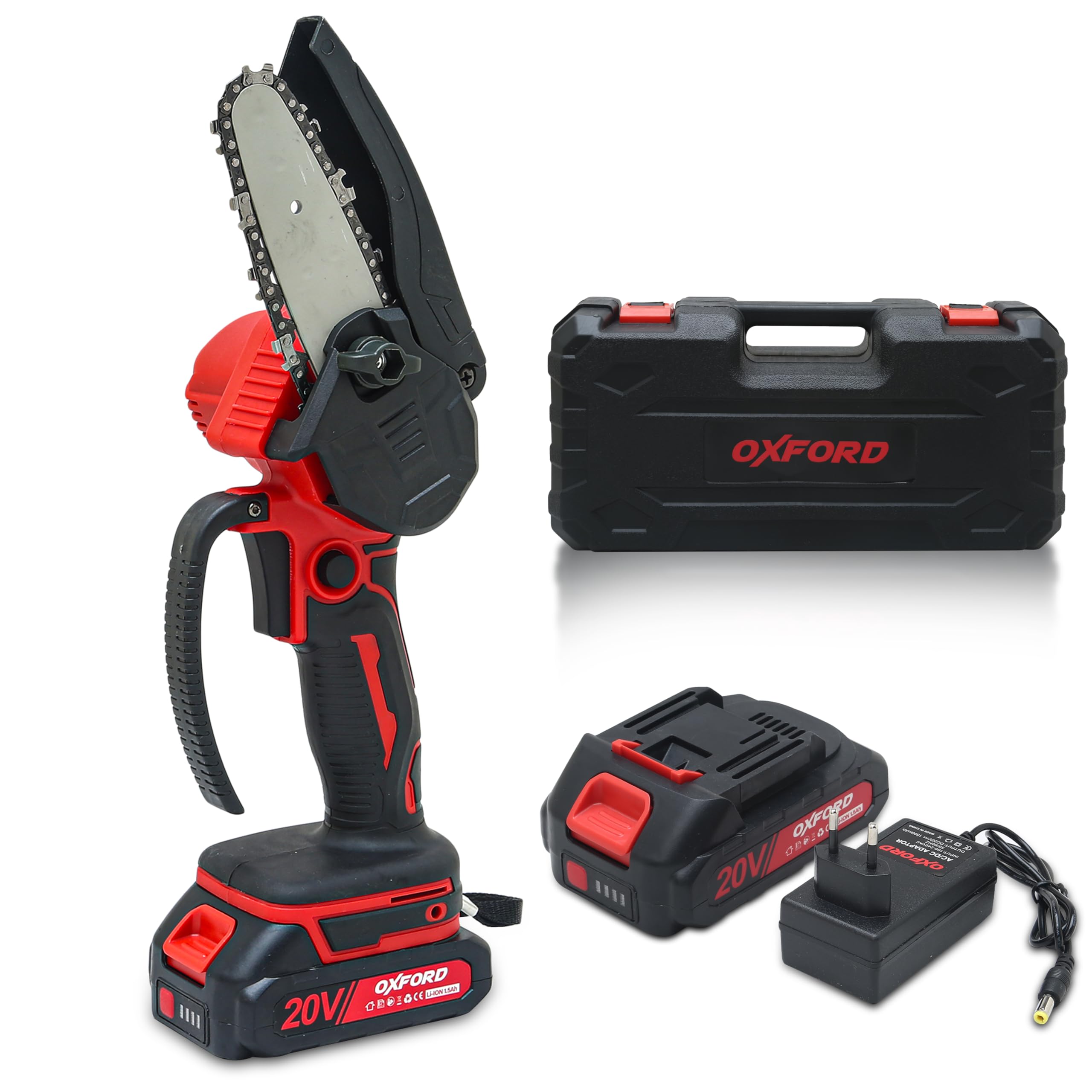OXFORD® O-32-A-4 Cordless Portable Chainsaw 260mm, 20 V – Mini Battery Operated Electric Handheld Saw for Gardening, Wood Cutting, Trimming (B0D6GBV4CW) Amazon Price History, Amazon Price Tracker