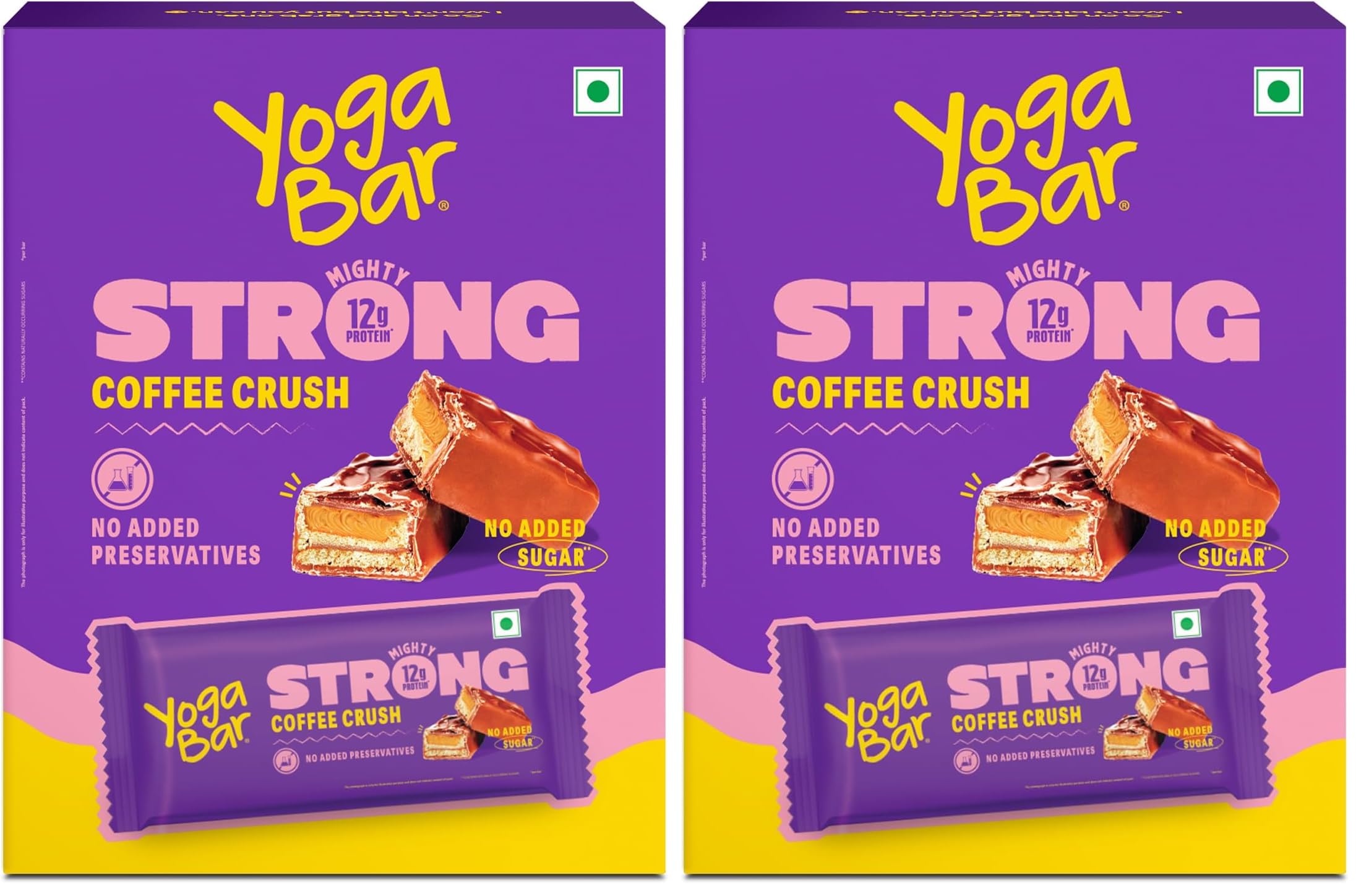 Yogabar Strong Coffee Crush Protein Bars(Pack of 12), 12g Protein, No Added Sugar, No Preservatives-image-33