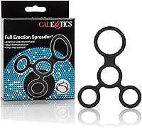 Vista 1 de CalExotics Esparcidor completo de silicona con diseño de 4 anillas, potenciador de erección, (12757_negro)