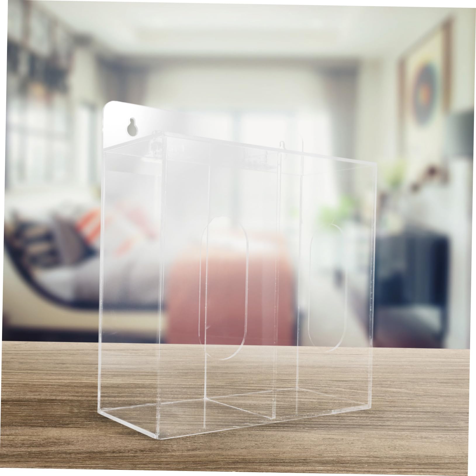 Ciieeo Distributeur Design Gain de Place avec Deux Compartiments Mural en Acrylique de Moufles pour Laboratoires et Environnements Professionnels