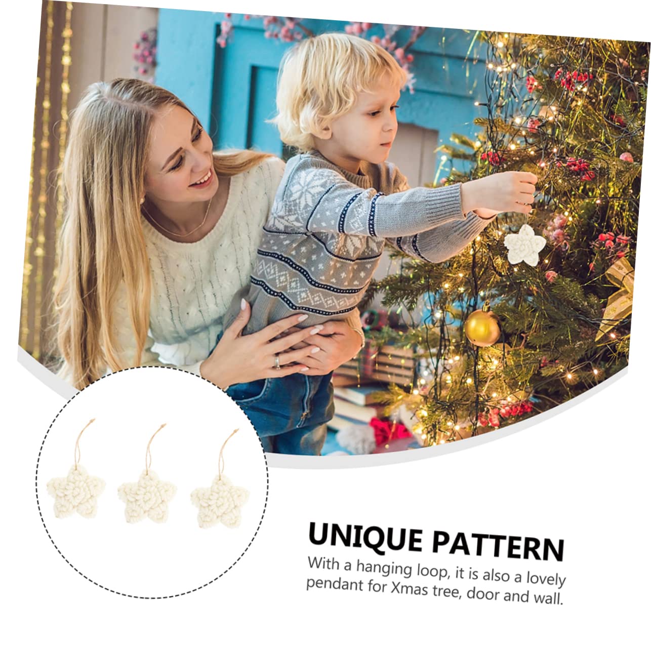 ABOOFAN 2 Set Di Ornamenti A Forma Di Stella Per Albero Di Natale in Feltro Per Ghirlanda Decorazione A Forma Di Stella Per Borse 6 Pezzi*2