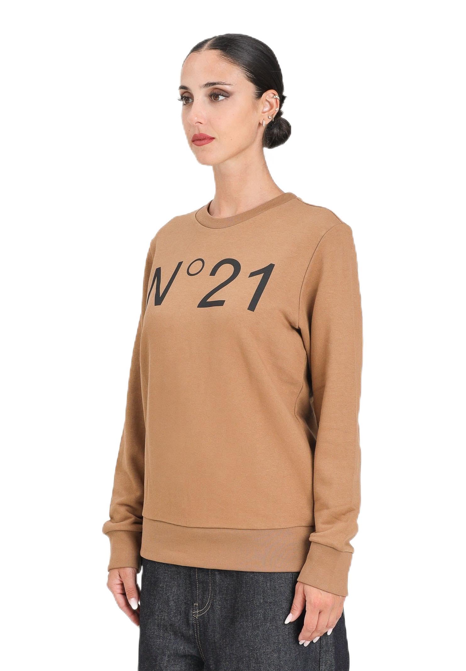 N21 Bluza z okrągłym dekoltem dla kobiet, nastolatków i dzieci z kontrastowym logo