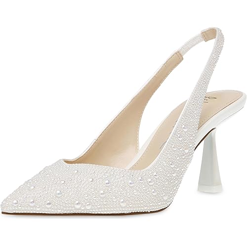 Betsey Johnson Womens SBCLARK Rhinestone Pointed Toe Pumps