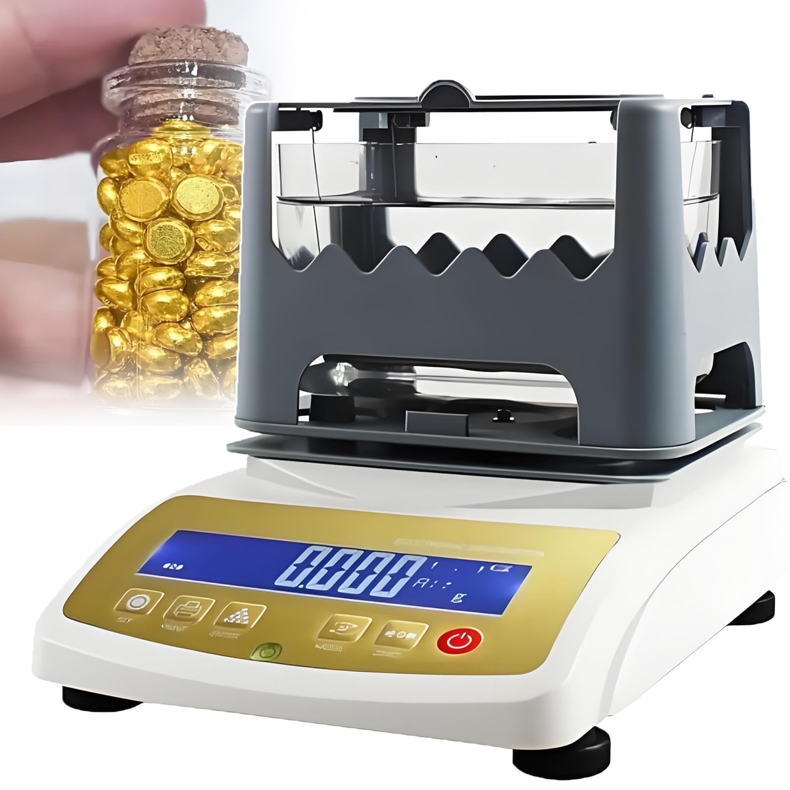 Electronic Solids Densimeter & Gold Purity Tester - Purity Content Detector and Precious Metal Authenticity Testing with Digital Precious Metal Testing Ki(XF-200K)