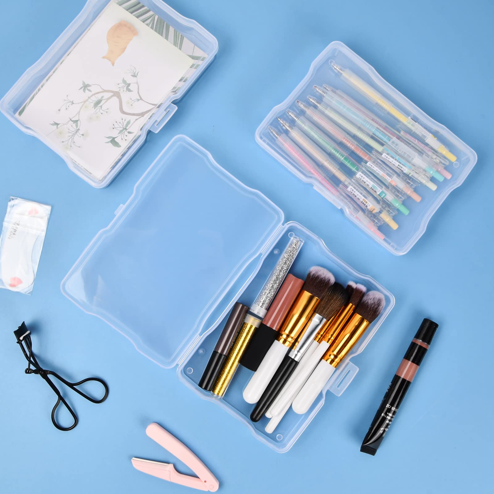 Organisateur Photos Plastique Transparent Avec 6 Pochettes Intérieures - Boîte De Rangement