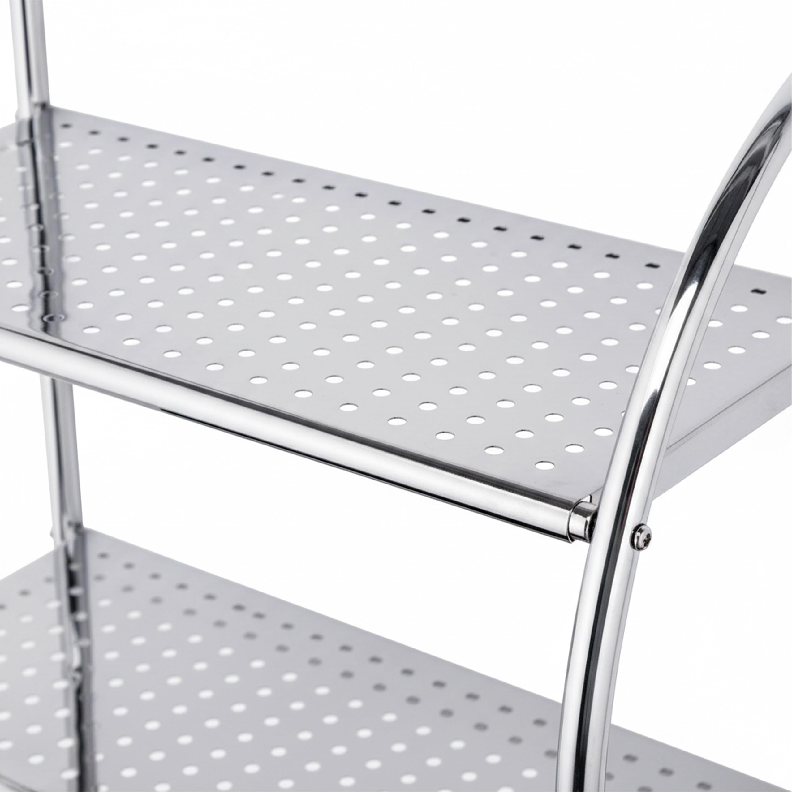 Relaxdays Badregal, Wandregal mit 2 Ablagen, 2 Handtuchstangen, HBT 54,5 x 44,5 x 25,5 cm, Badezimmer, Edelstahl, Silber