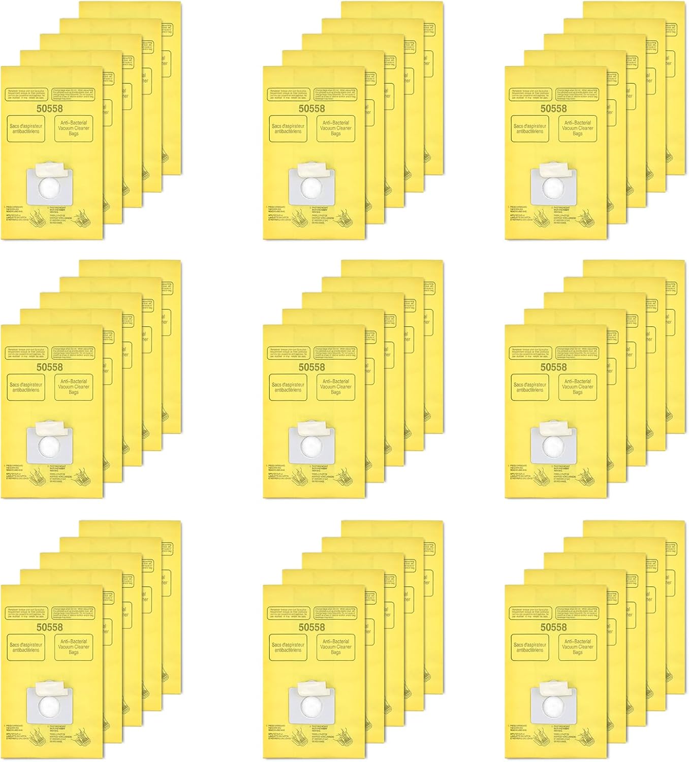 50558 Canister Vacuum Bags Replacement for Kenmore Canister Type C/Q 5055, 50555, 50557, 50558 and Pana·sonic Type C-5, C-18, 200 Series, 400 Series, 600 Series, 800 Seires Vacuum - 45 Pack