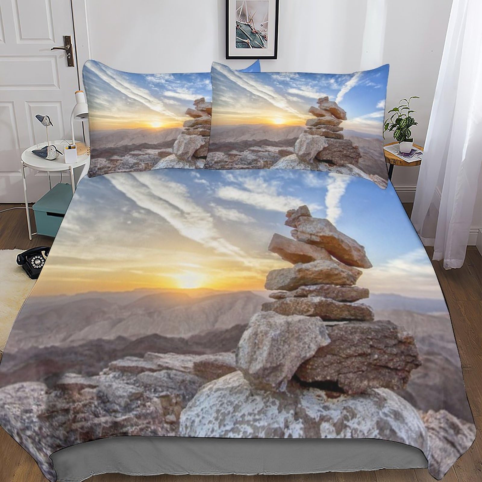 Taie d'oreiller photo personnalisée et housse de couette imprimé 3D IOFEER