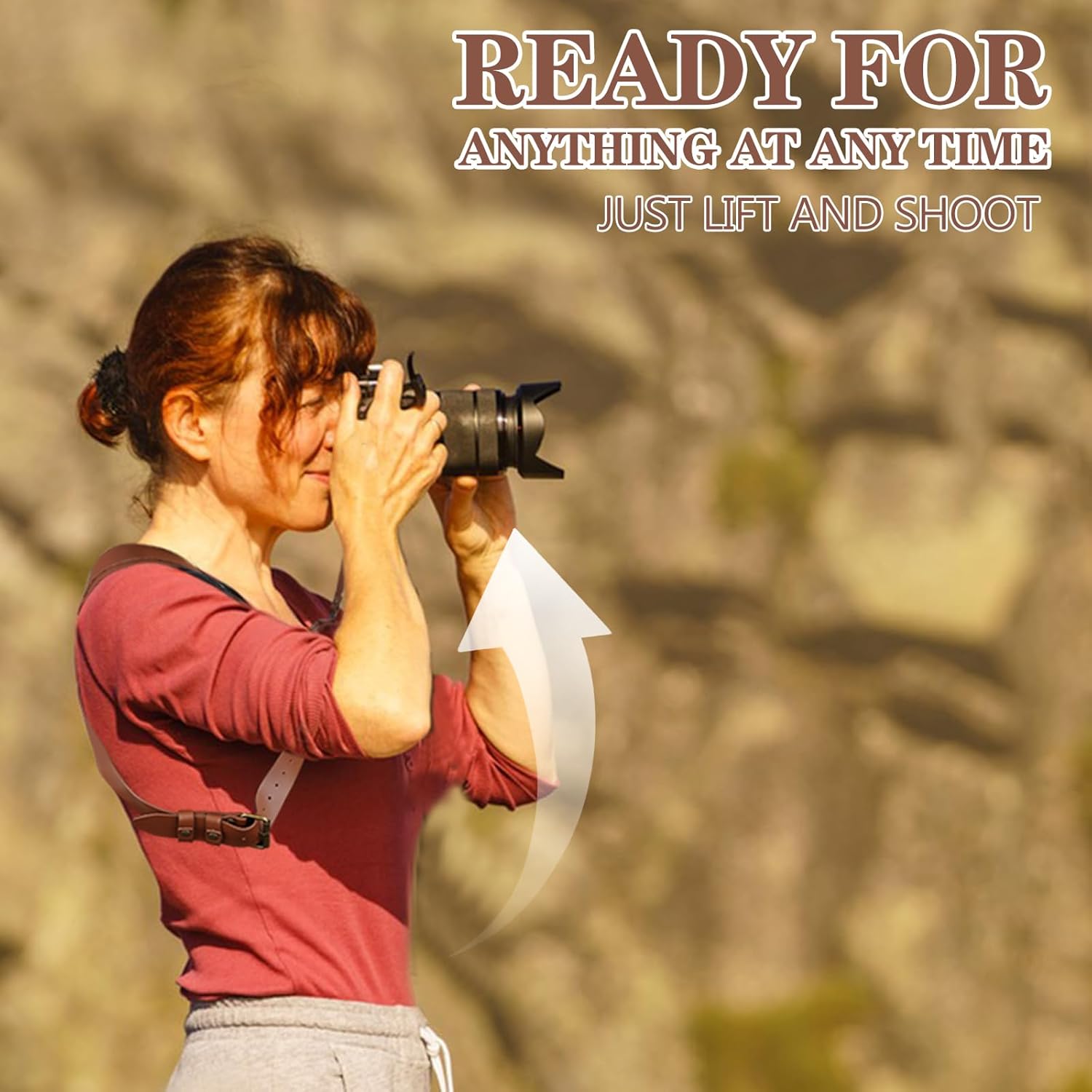 Dual Camera Harness Strap for Two-Cameras,Dual Shoulder Leather Camera Strap,Double Camera Harness for DSLR/SLR