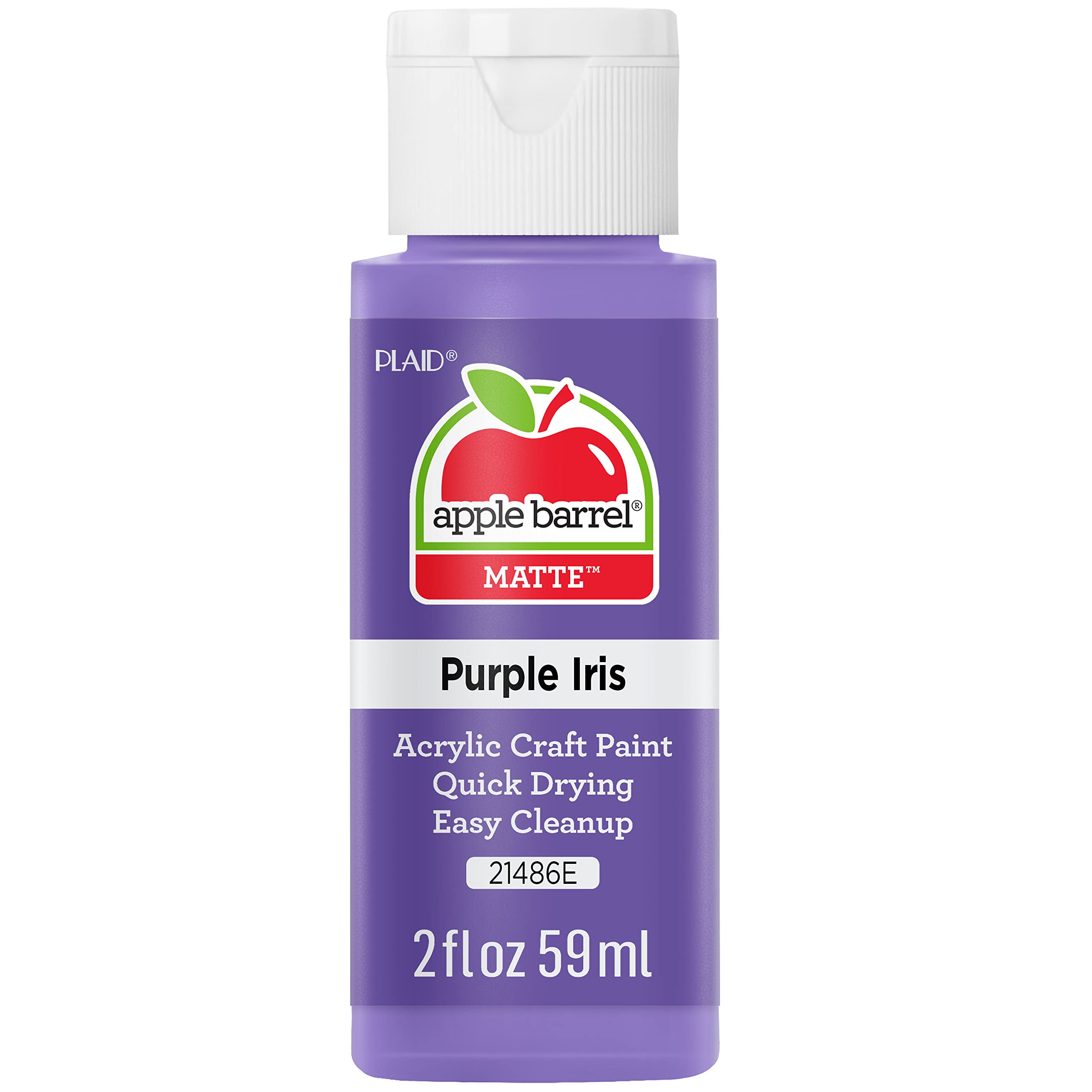 Apple Barrel Acrylic Paint in Assorted Colors (2 oz), 21486, Purple Iris