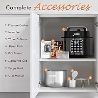 Vista 9 de Olla a presión eléctrica 9 en 1 de 6 cuartos de galón, color negro, olla de acero inoxidable, 12 funciones preestablecidas con pantalla táctil