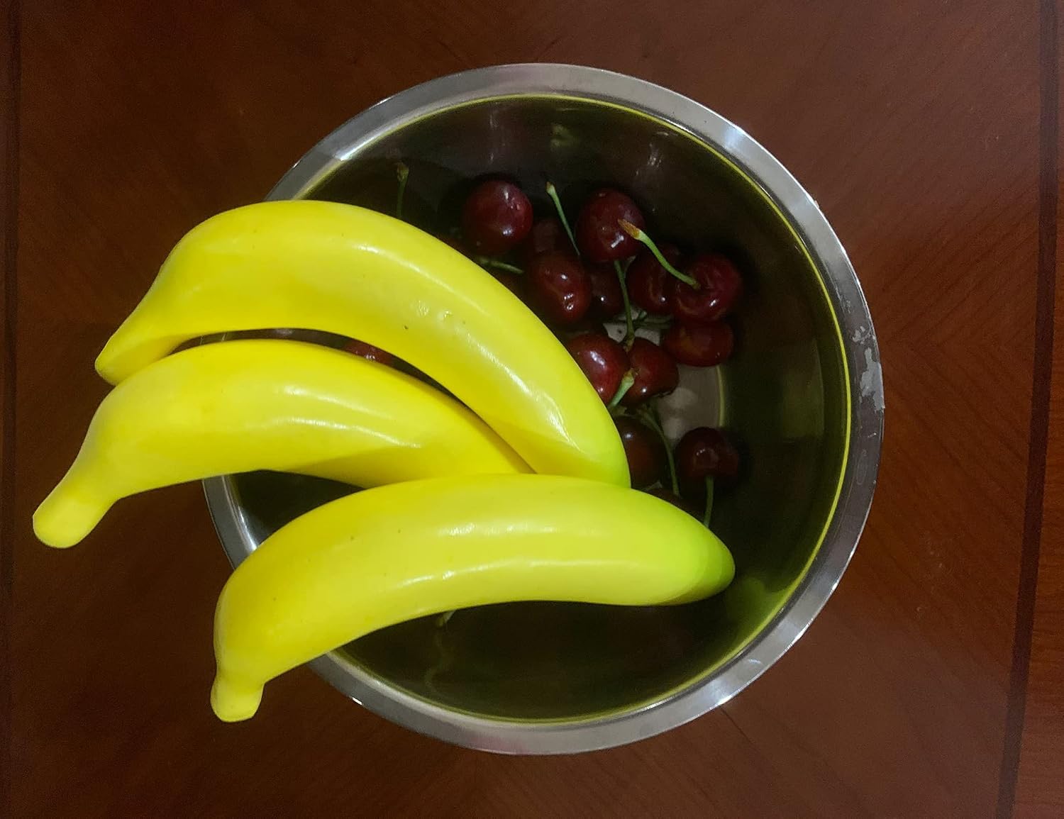 5 Piece Artificial Yellow Bananas Individual Fake Fruit Bananas Artificial Fruit Plastic Bananas Models for Home Display Kitchen Cabinet Storefront Decor Photography Props
