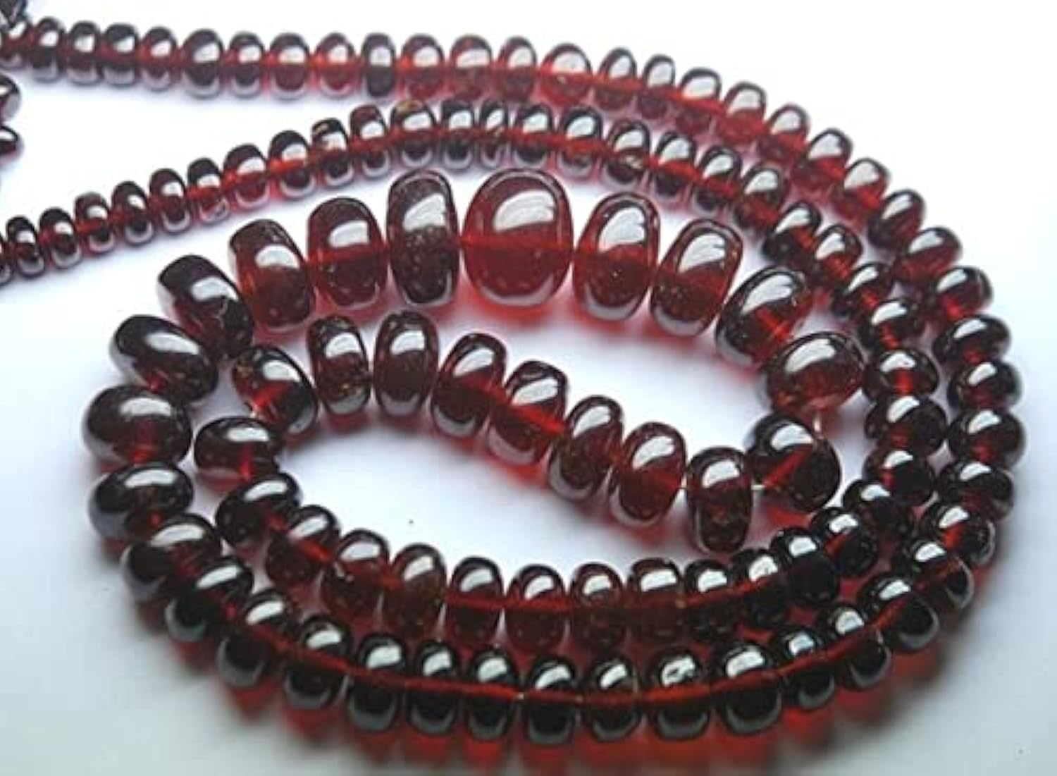 Hessonite Garnet Orange Rondelles Lisses 7-12mm pour Éviter les Bijoux Ternes et Communs