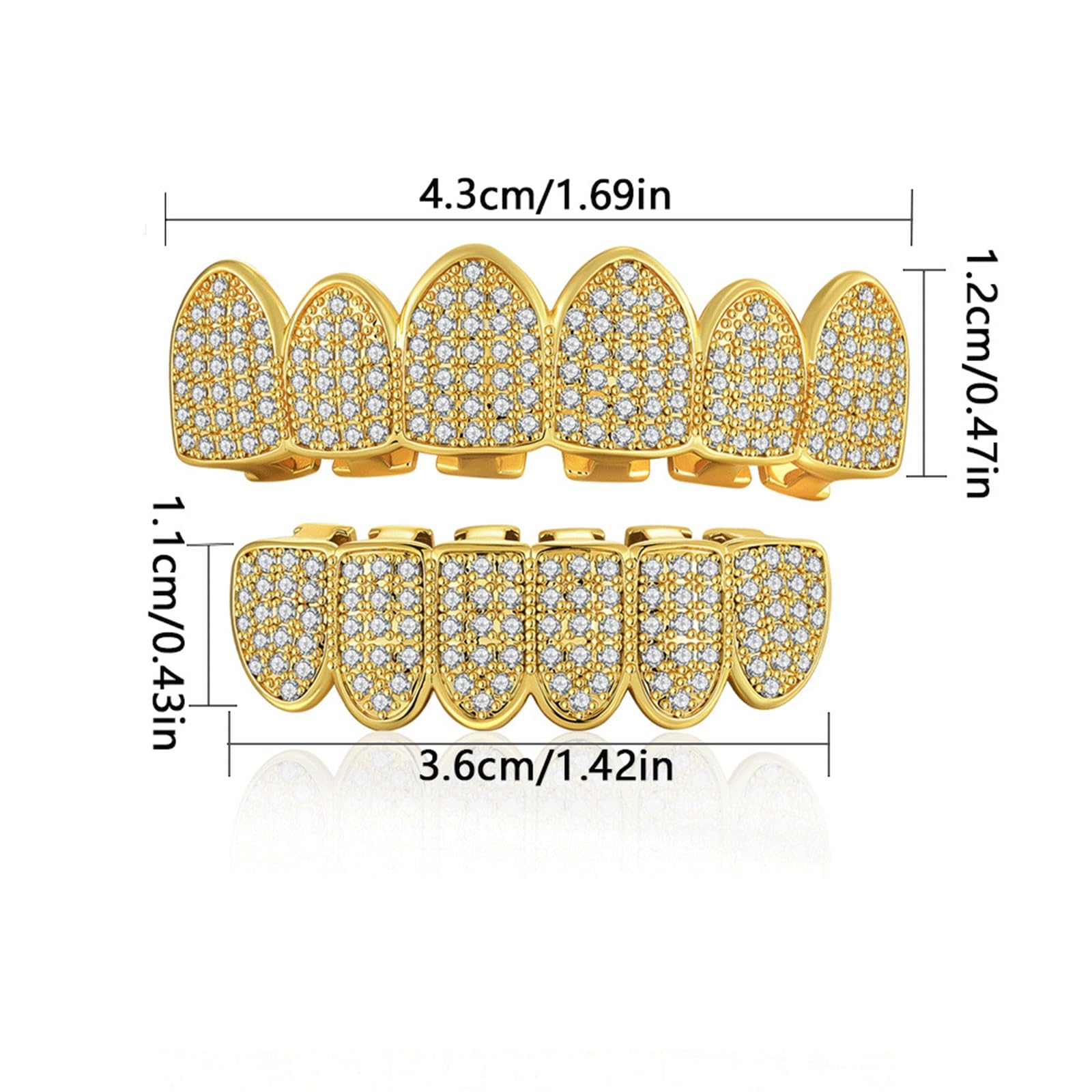 Grillz De Diamante Con Personalidad De Hip Hop Callejero Para Mujeres Y Hombres, Gorras Para Dientes Para Fiestas De Cosplay, Accesorios De Joyería, Disfraz De Rapero