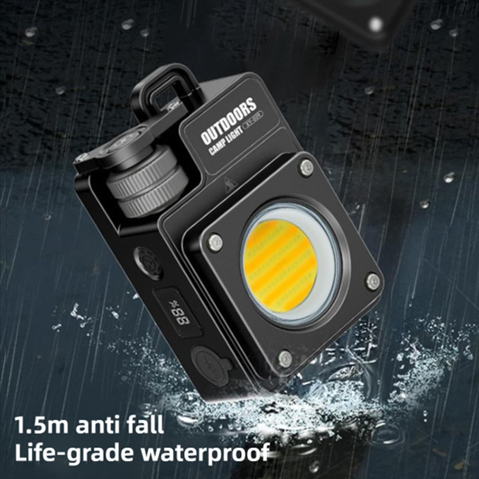 Campingleuchten, 3500 Lm LED-Laterne und Taschenlampe mit Wiederaufladbarem 3000-mAh-Akku, Einstellbare Helligkeit für Camping, Wandern, Notstromausfall (BLACK)