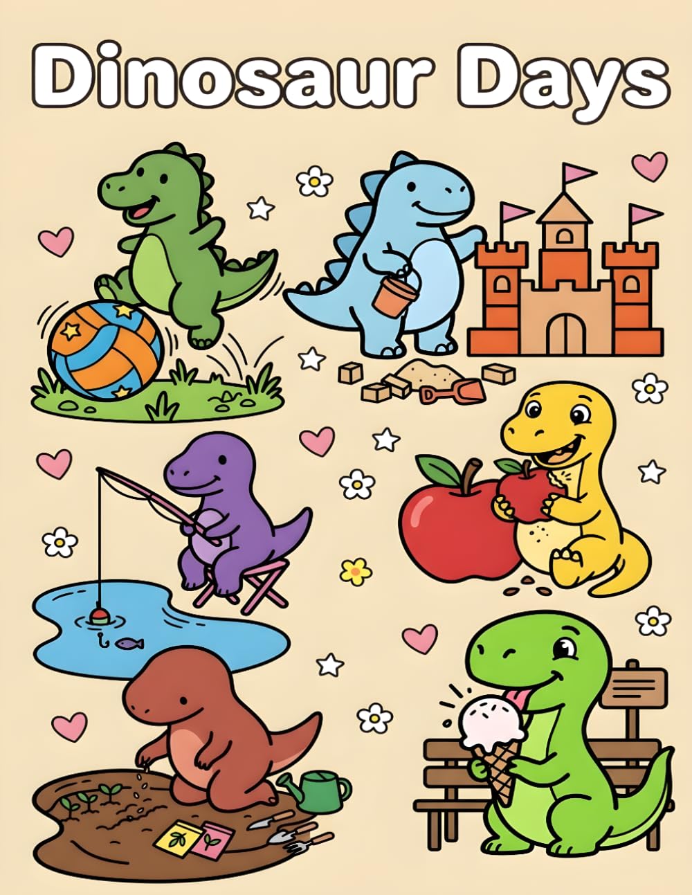 Dinosaur Days: A Toddler Coloring Book of Fun Dinosaur Activities