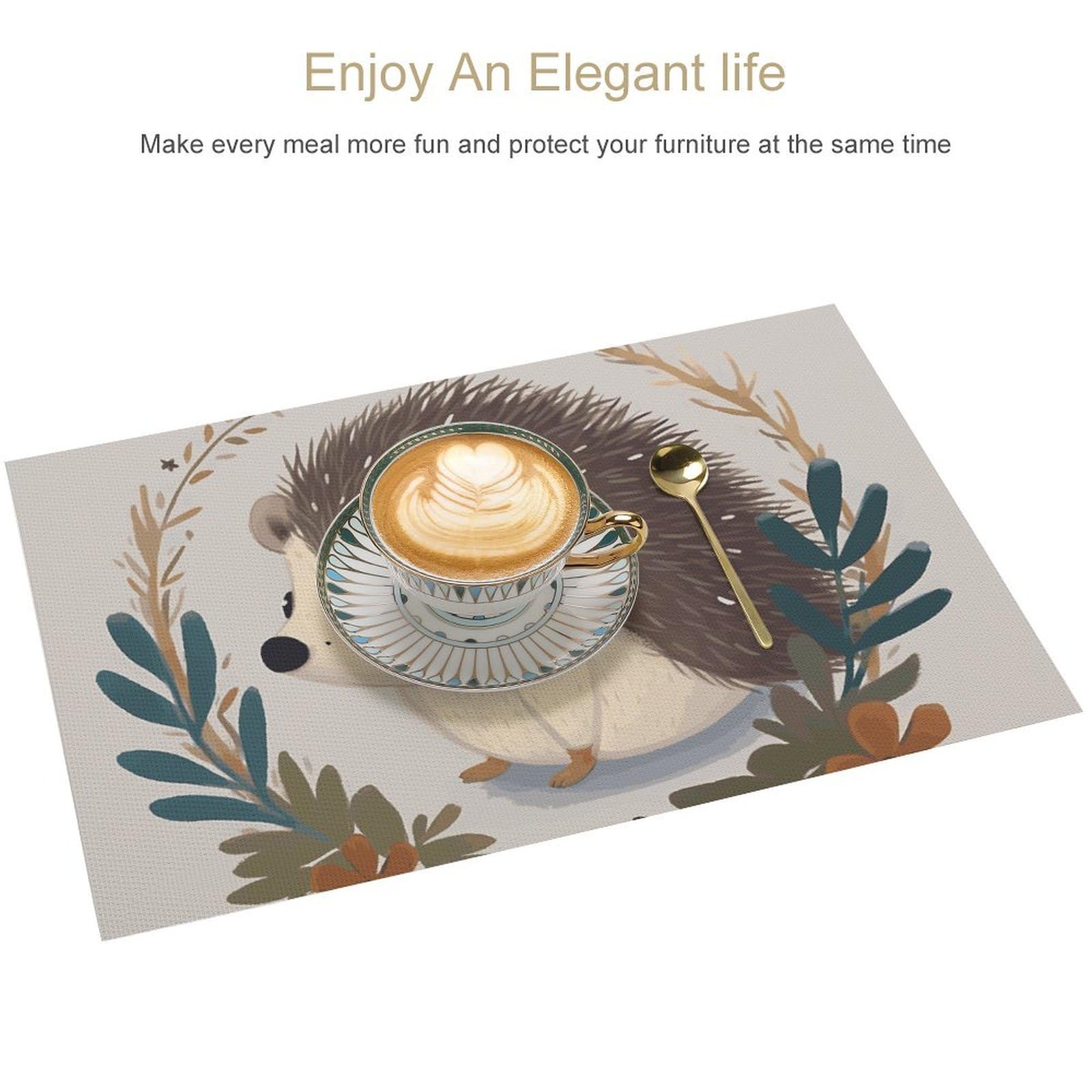 Set di 6 tovagliette all'americana in PVC, lavabili, resistenti al calore, antiscivolo, impermeabili, per interni ed esterni, tavolo da pranzo, cucina, vacanze e feste