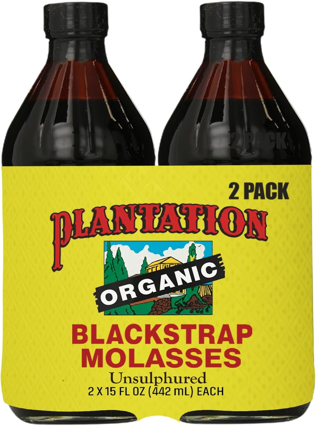 Blackstrap Molasses, Organic,15oz (Pack of 2)