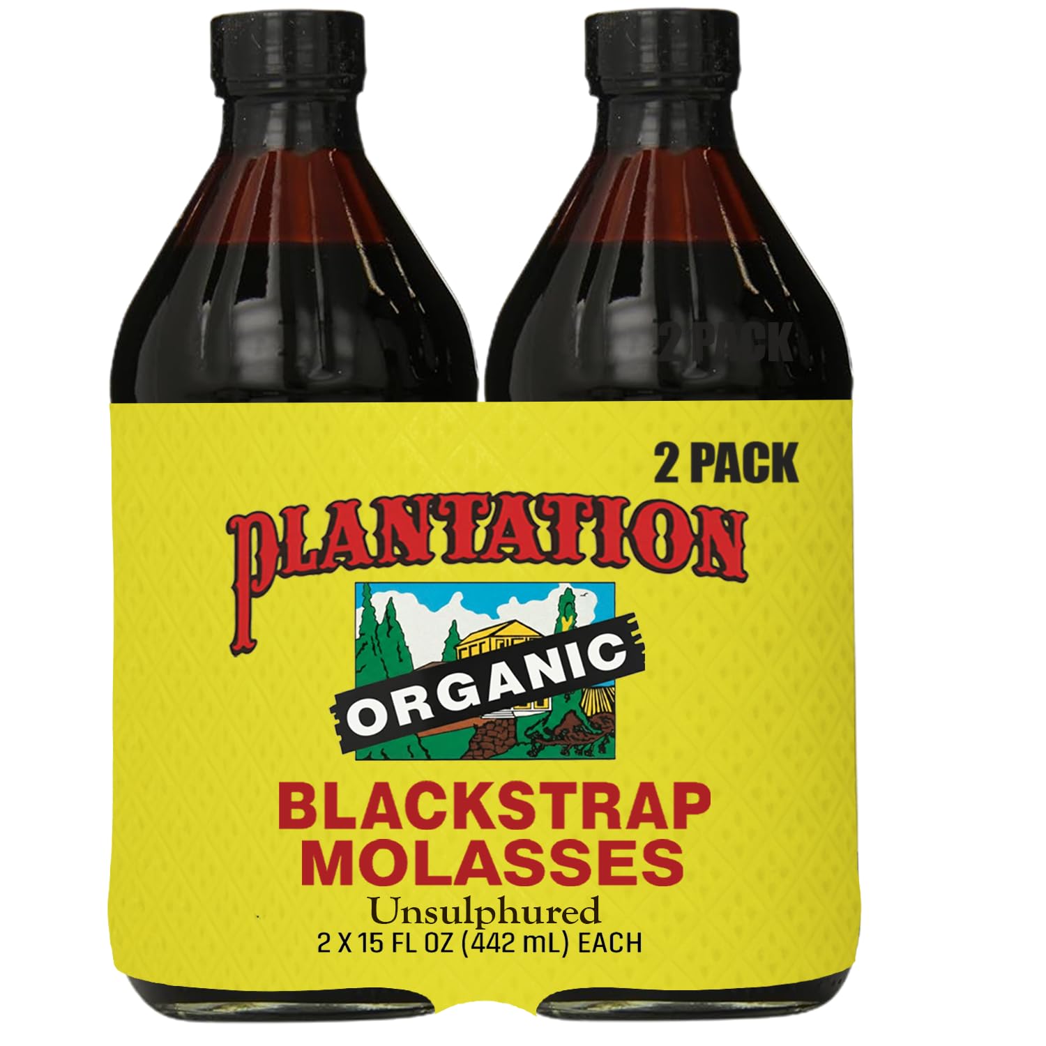Plantation Certified ORGANIC Blackstrap 15 oz (Pack of 2)