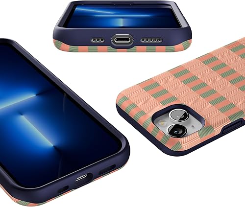 Vista 1192 de Casely Funda para iPhone 13 Compatible con MagSafe Color Splash de medianoche Funda retro abstracta Color de medianoche Splash Abstracto