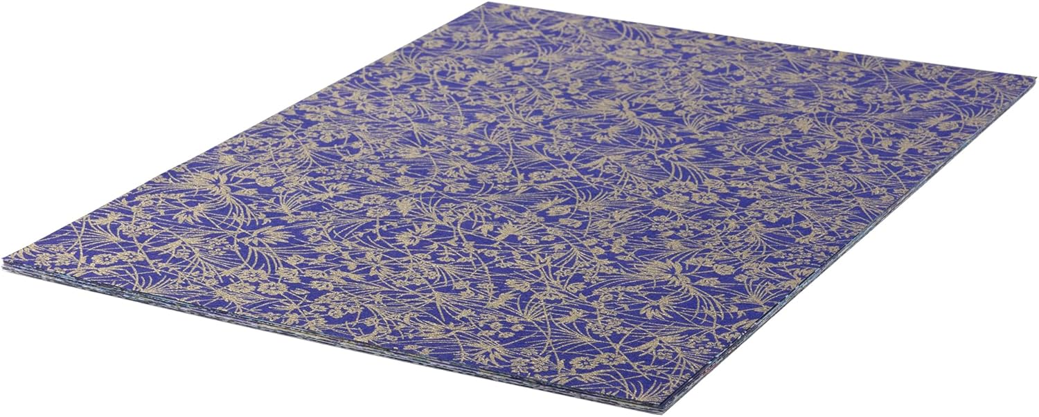 Chiyogami Yuzen Washi B4, 15 Patterns, 15 Sheets (Blue Type B Set)
