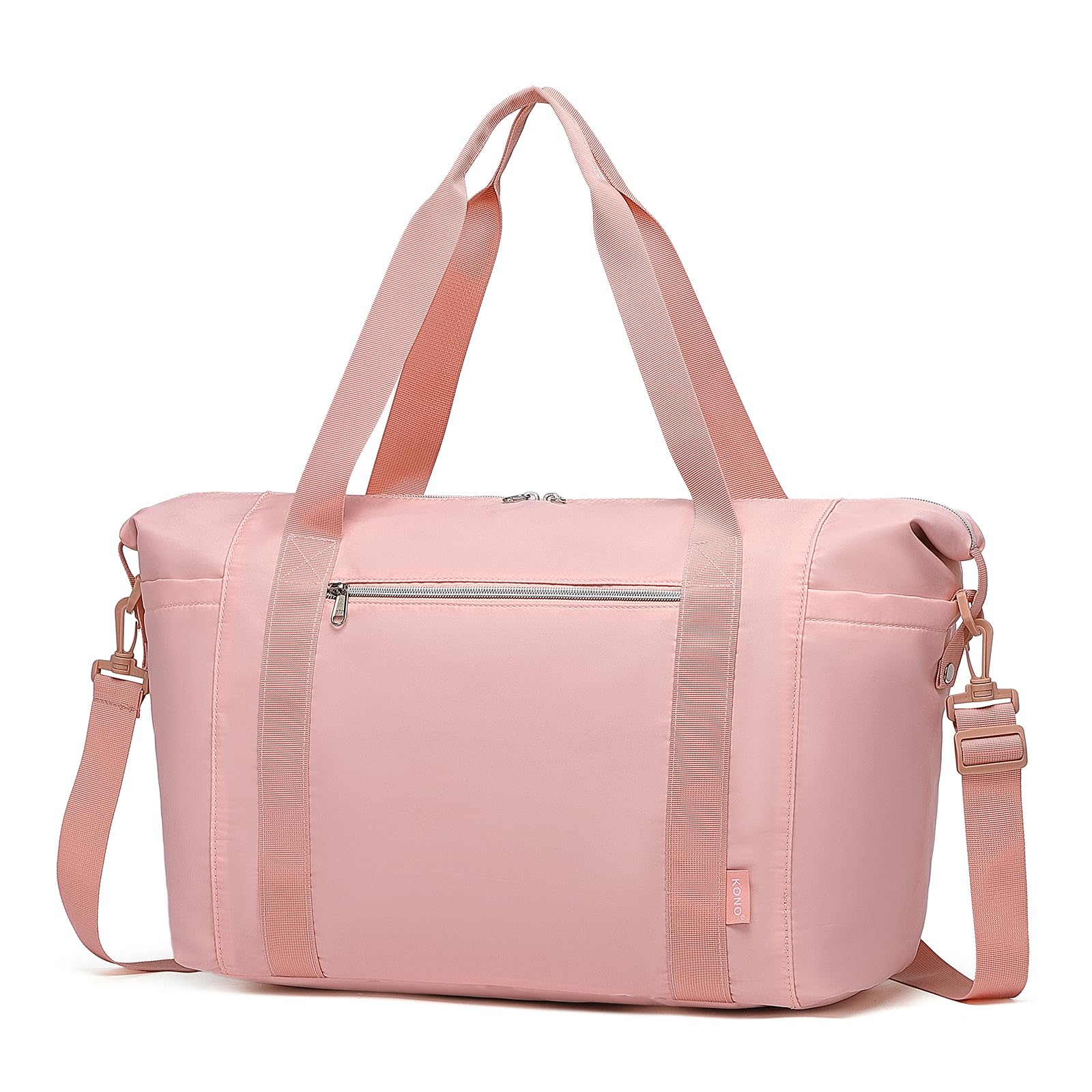 Kono Travel Duffel Bag 46x30x20 Underseat Cabin Tote Bag with Wet Pocket Carry on Hand Luggage Weekend Bag for Women and Men (Pink)