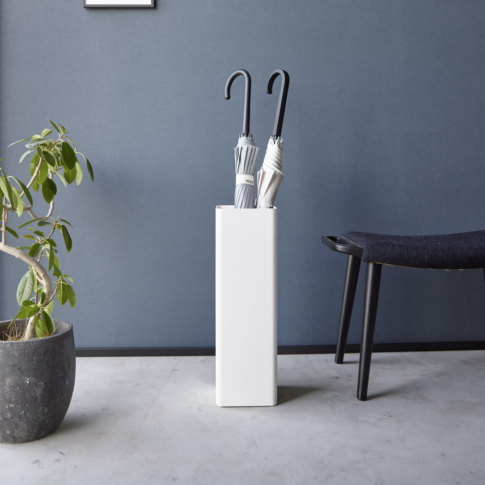 YAMAZAKI 1578 SMART Tall Umbrella Stand, white, Steel, 15 x 15 x 48 cm
