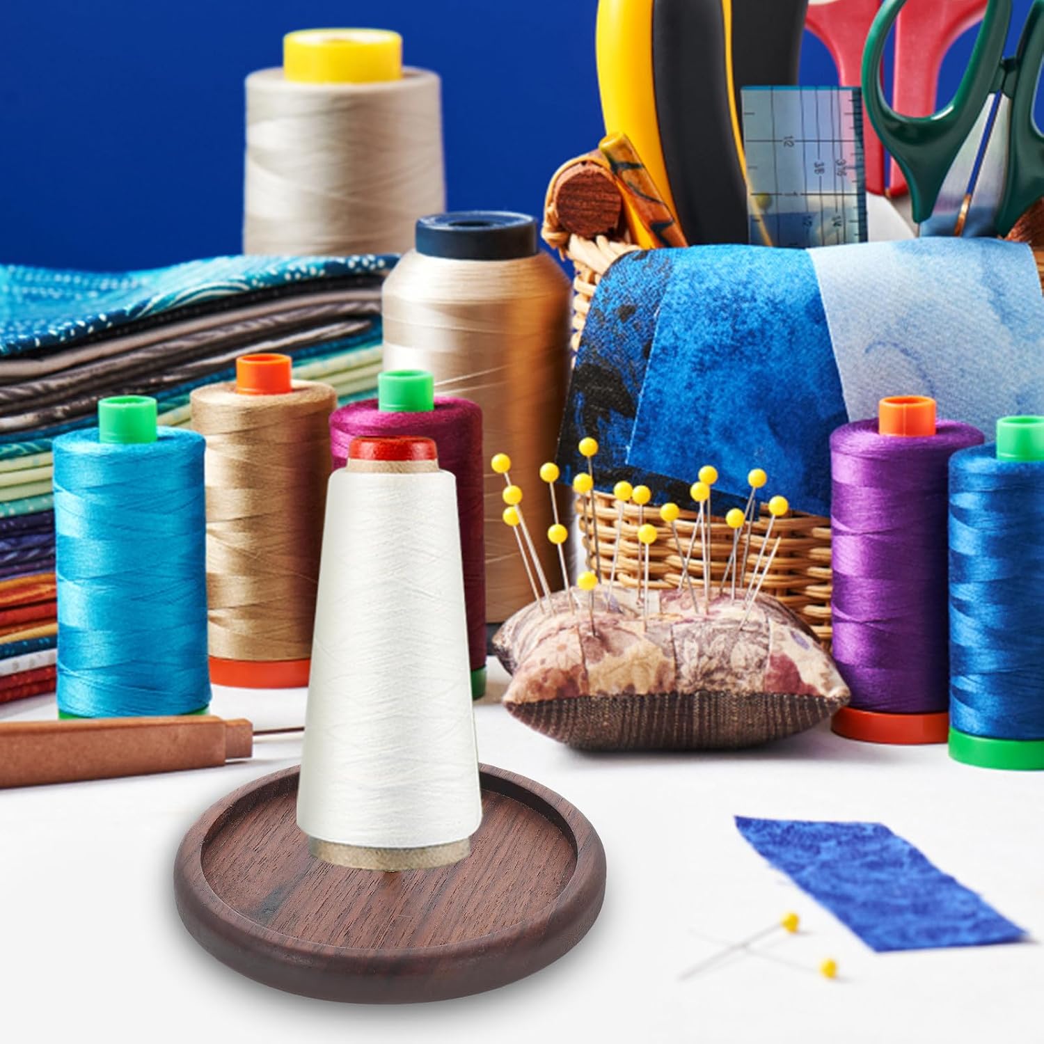 Brass Thread Spool Organizing Rack for Embroidery and Sewing image 4