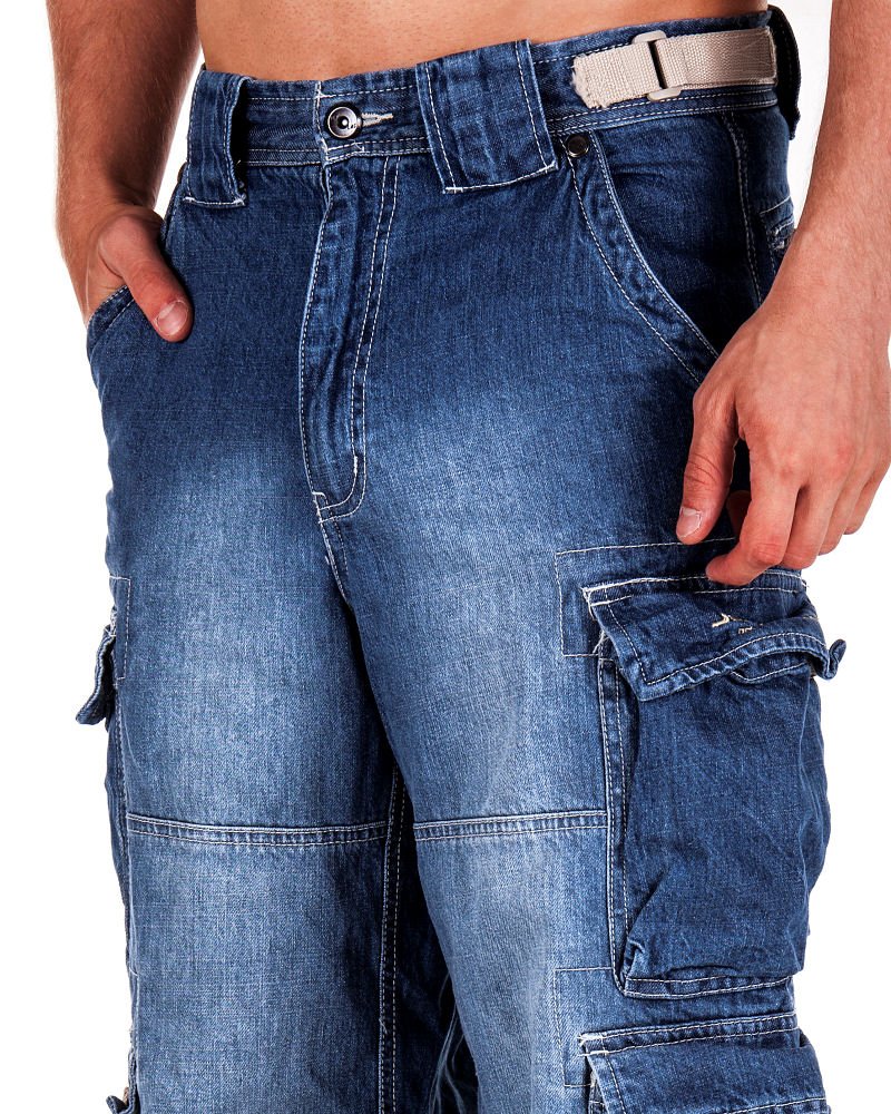 Jet Lag Hose Cargo Jeans light navy Style 007
