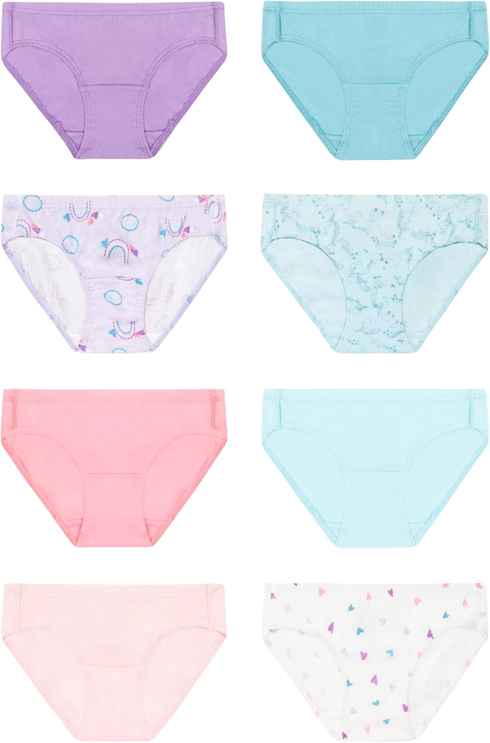Hanes Girls' And Toddler Organic Underwear, Brief & Hipster, 8-pack, Pure Comfort Organic 100% Cotton Panties image 4