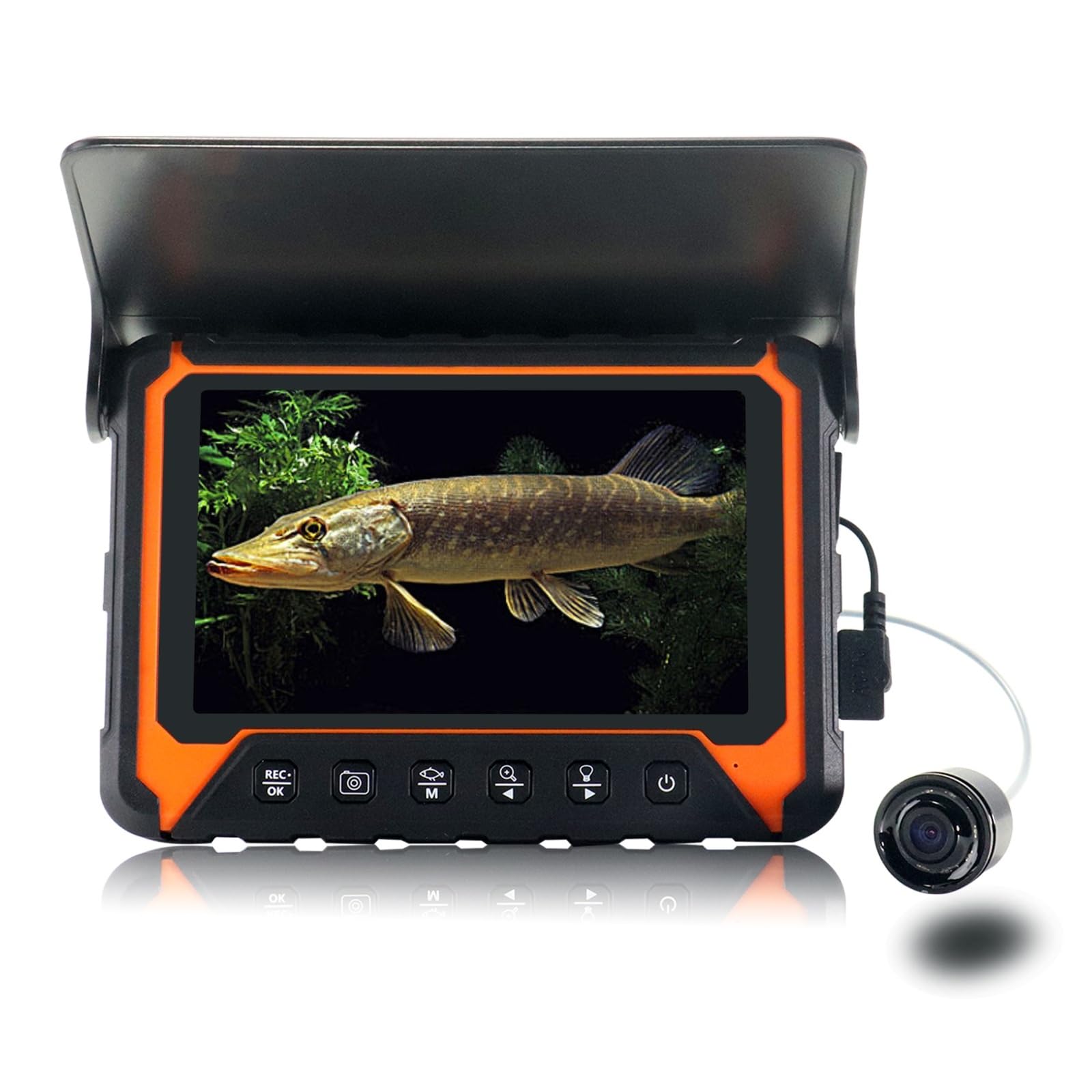 Kamera Podwodna, 5-calowa kamera podwodna 1000TVL 15m/30m 130 stopni wyszukiwarka ryb wędkarskich(30m)