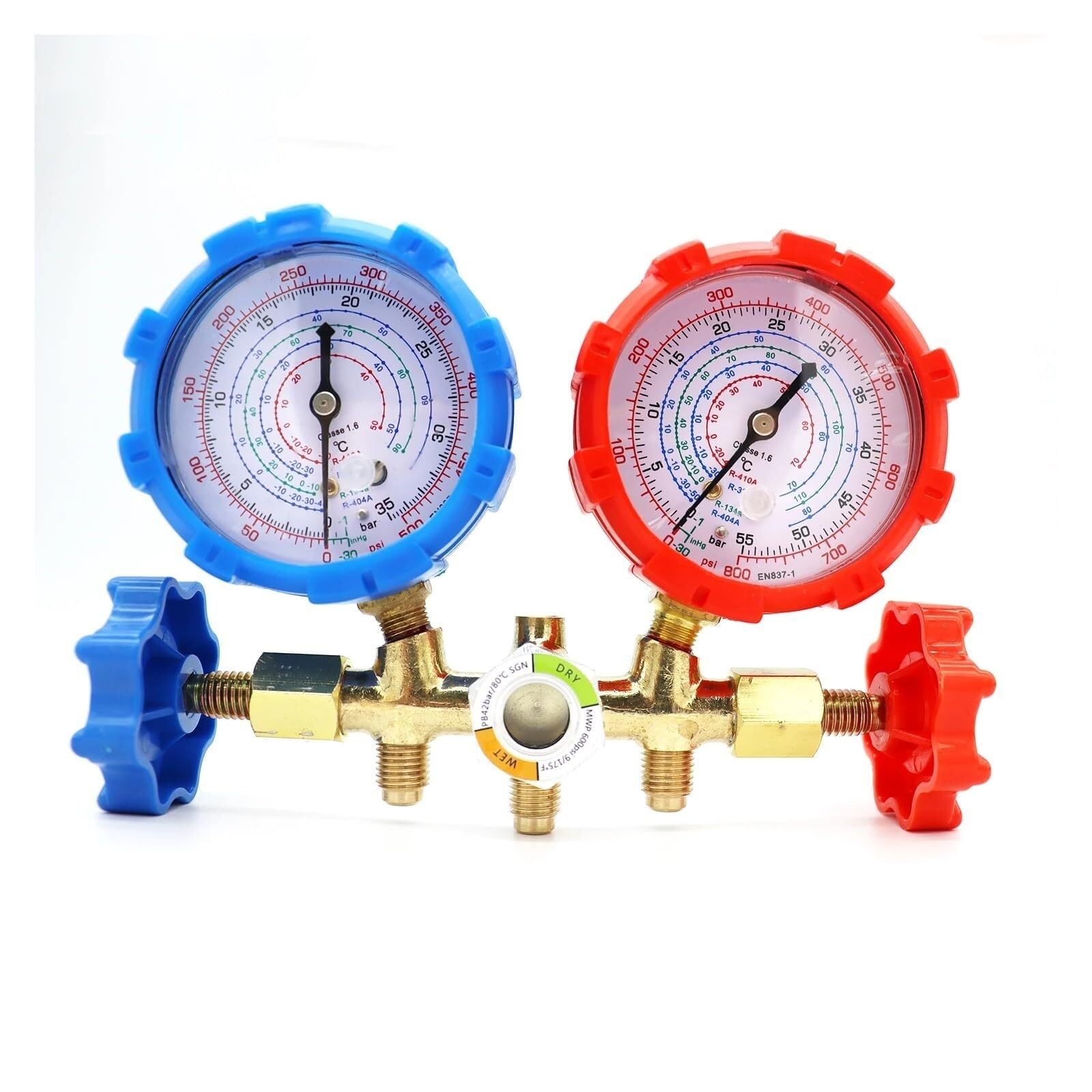 Manometro Pressione Acqua Strumenti for auto Aria Condizionata Refrigeranti Manometro Tubo R22 R-410A R-134a R-404A Strumento di Pressione del Refrigerante con Gancio for Flessibile