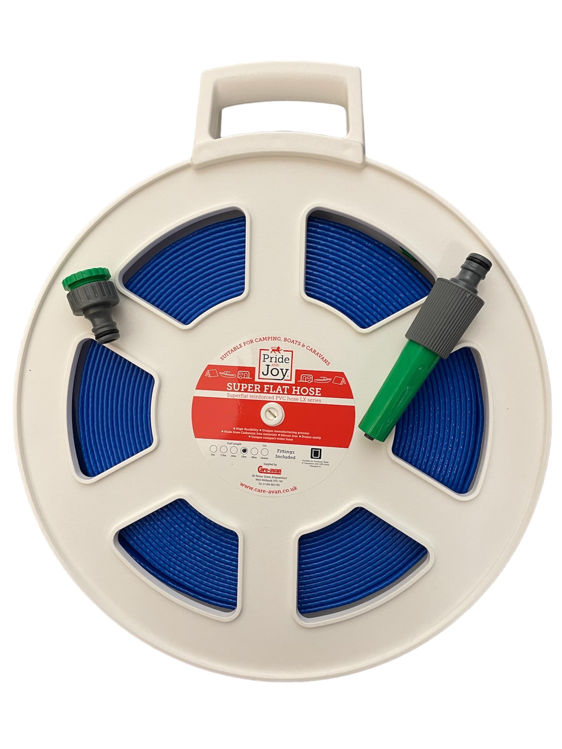 Food Grade Flat Hose on Reel 49 Feet 15 Meter Ideal for Drinking Water