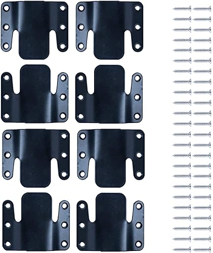 LazyMe Sofá modular universal entrelazado, conectores de sofá seccionales, soporte de conector de sofá con herrajes, 4 juegos, 8 piezas