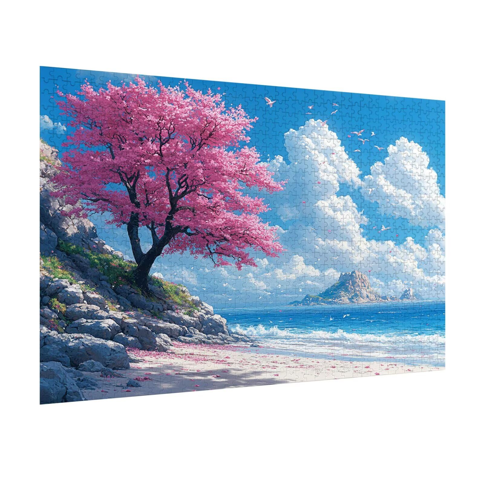 1500 sztuk puzzli dla dorosłych kwiat wiśni puzzle gry, n-874