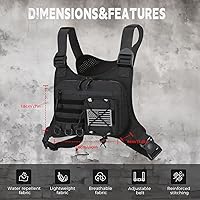 Vista 2 de Bolsa de Pecho para Deportes al Aire Libre para Hombres, Funda de Chaleco de Pecho se Adapta a la Mayoría de Pistolas, Paquete de Pecho de Viaje EDC