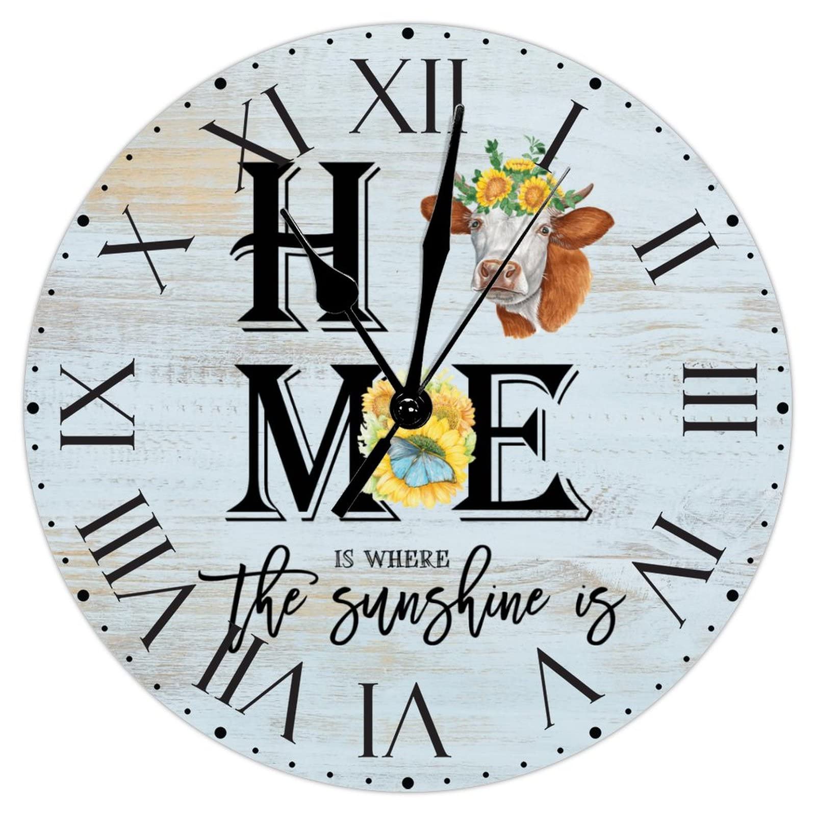 Horloge murale phrase familiale positive pour un foyer chaleureux