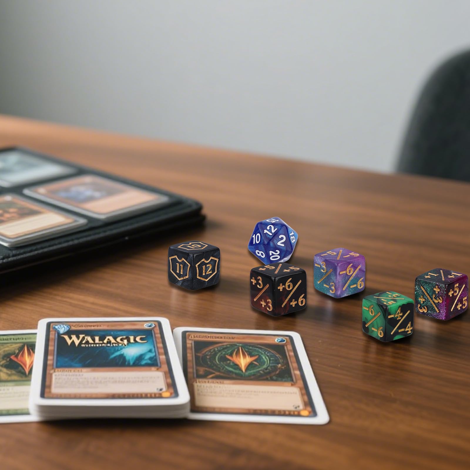 Set de 68 Contadores Dados MTG, Palabras Clave Contadores Vida +1/-1 Fichas Mejora Comandante con Dados D6 y D20 Accesorios para MTG TCG y Juegos Cartas